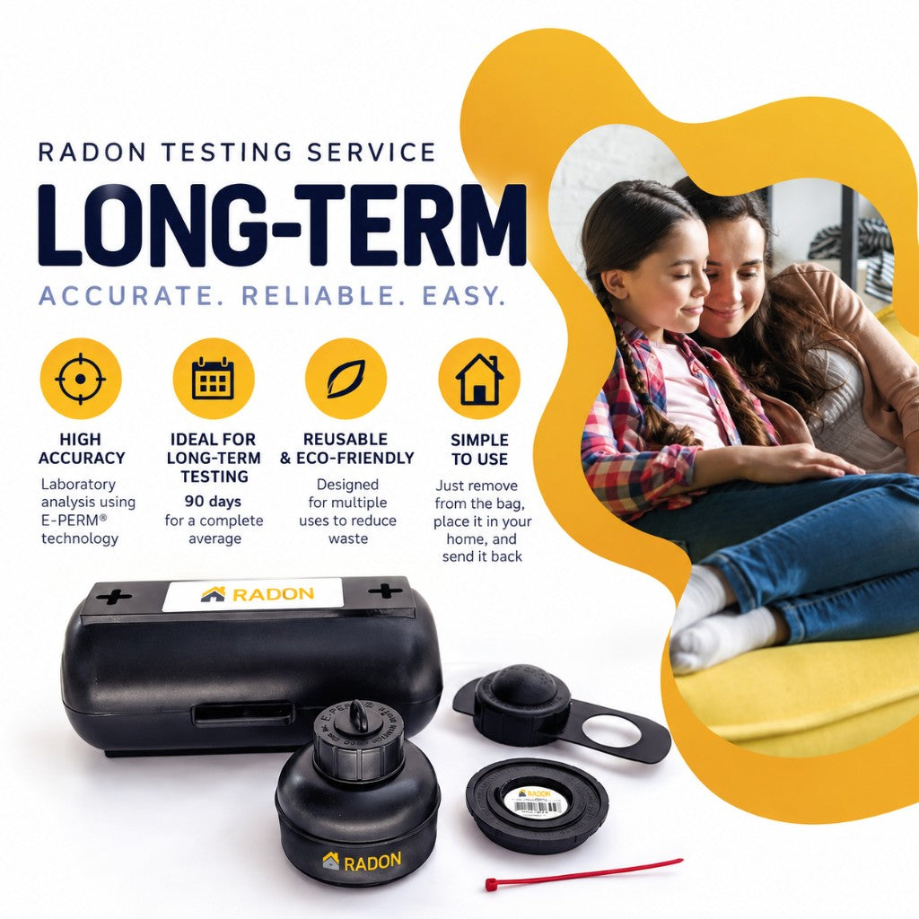 Long-term radon testing service, 91 days