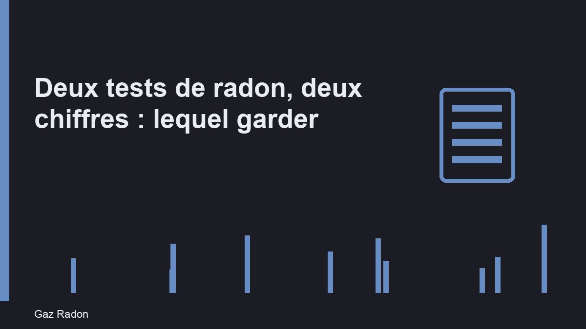 Deux tests de radon, deux chiffres : lequel garder