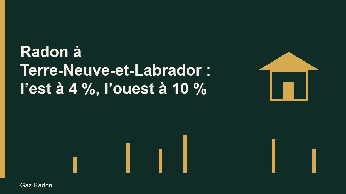 Radon à Terre-Neuve-et-Labrador : l’est à 4 %, l’ouest à 10 %