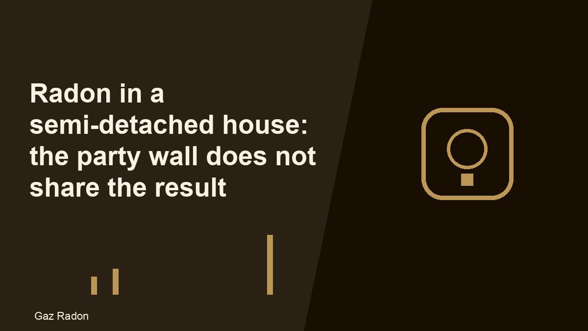 Radon in a semi-detached house: the party wall does not share the result