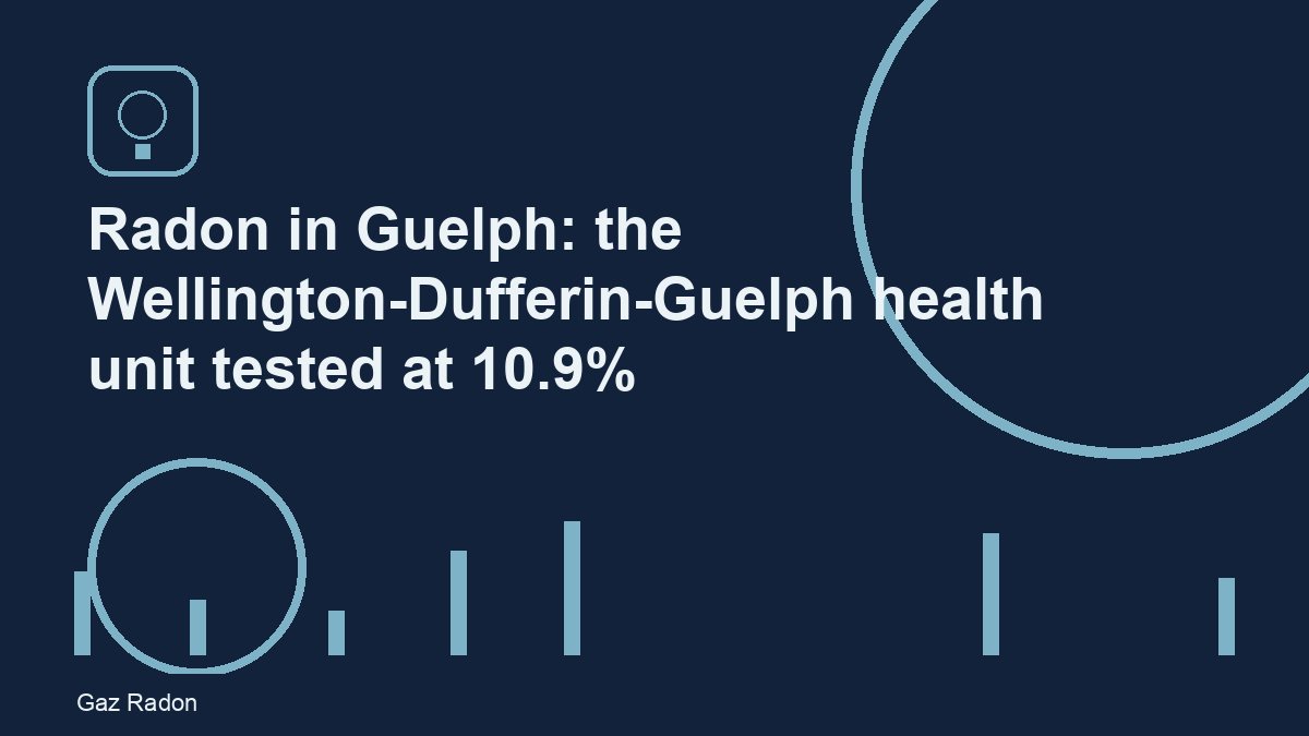 Radon in Guelph: the Wellington-Dufferin-Guelph health unit tested at 10.9%