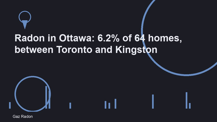 Radon in Ottawa: 6.2% of 64 homes, between Toronto and Kingston