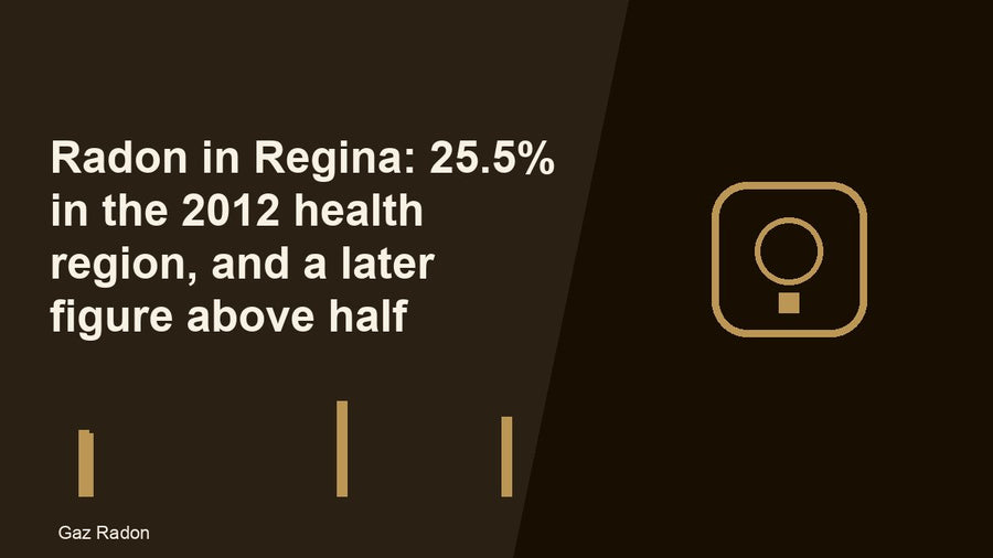 Radon in Regina: 25.5% in the 2012 health region, and a later figure above half