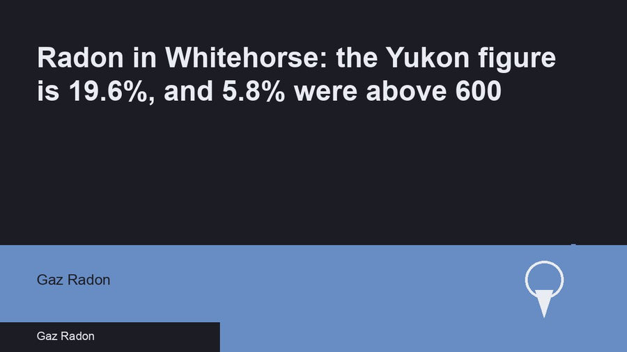 Radon in Whitehorse: the Yukon figure is 19.6%, and 5.8% were above 600