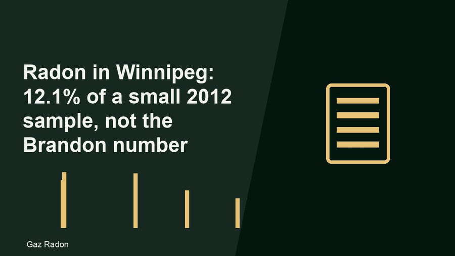 Radon in Winnipeg: 12.1% of a small 2012 sample, not the Brandon number