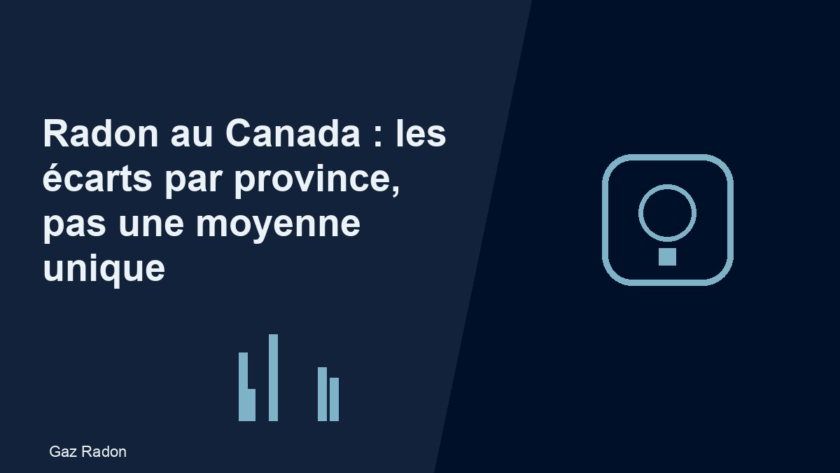 Radon au Canada : les écarts par province, pas une moyenne unique