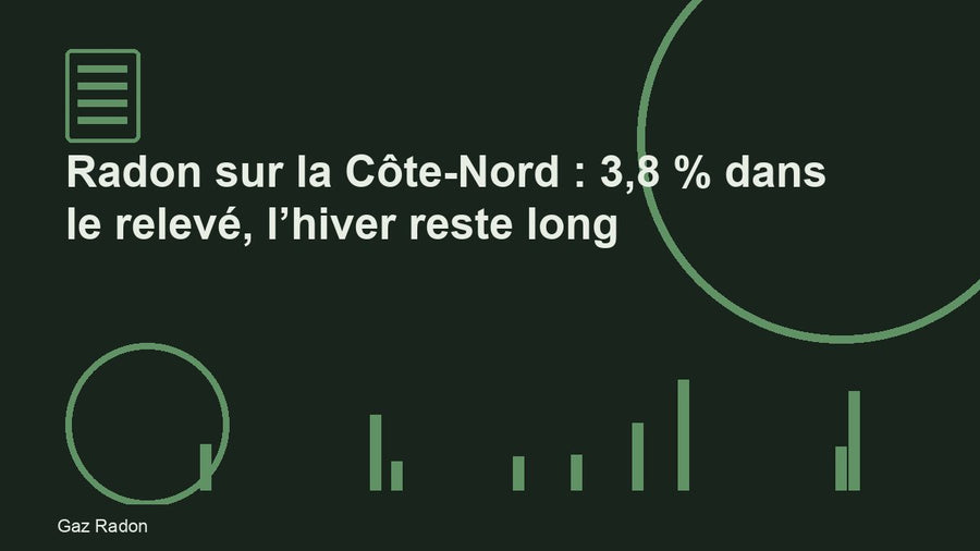 Radon sur la Côte-Nord : 3,8 % dans le relevé, l’hiver reste long