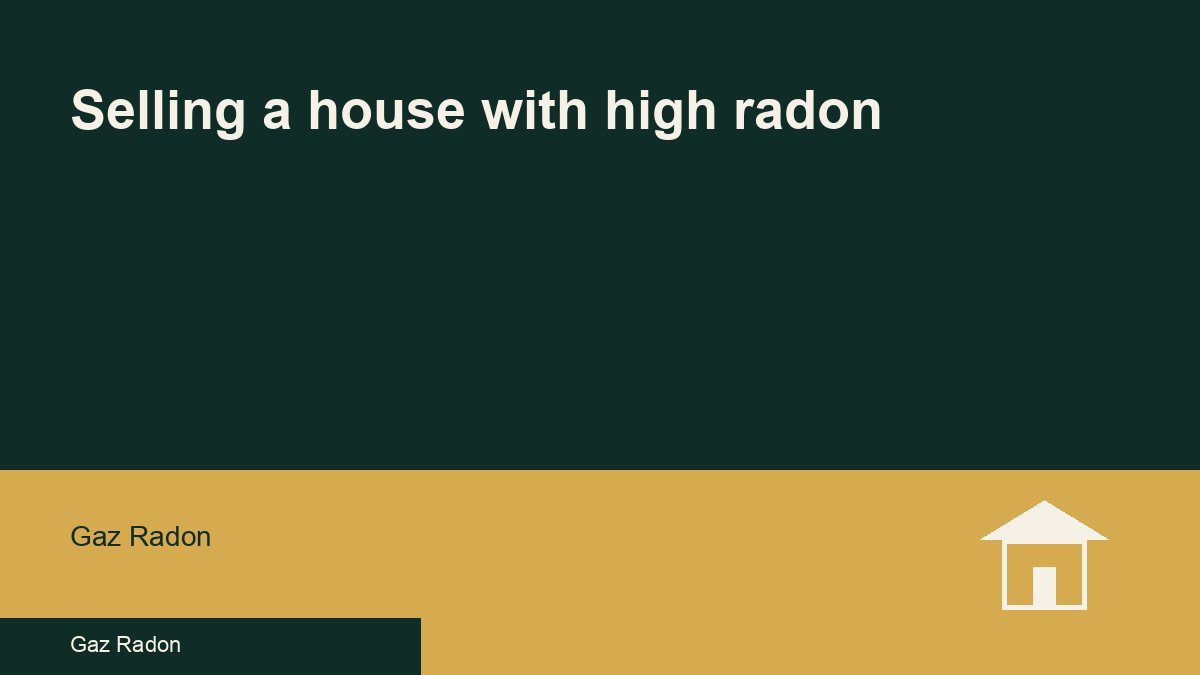 Selling a house with high radon