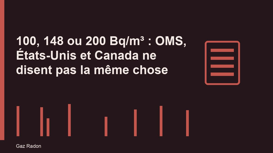 100, 148 ou 200 Bq/m³ : OMS, États-Unis et Canada ne disent pas la même chose