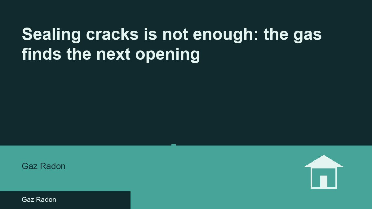 Sealing cracks is not enough: the gas finds the next opening