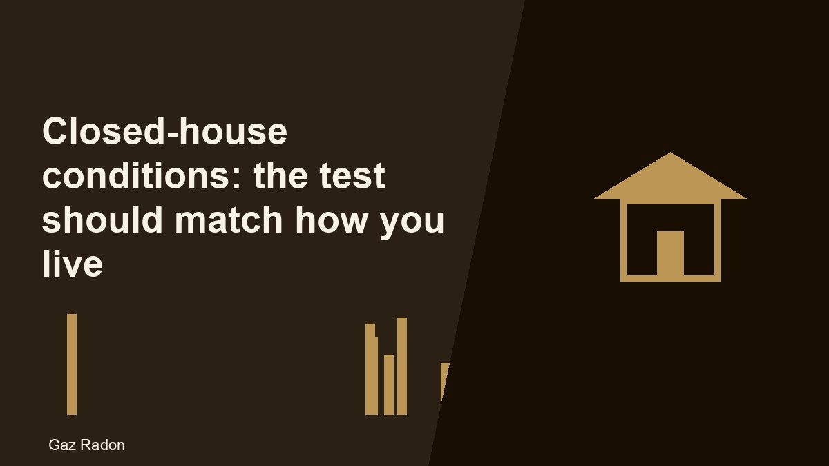 Closed-house conditions: the test should match how you live