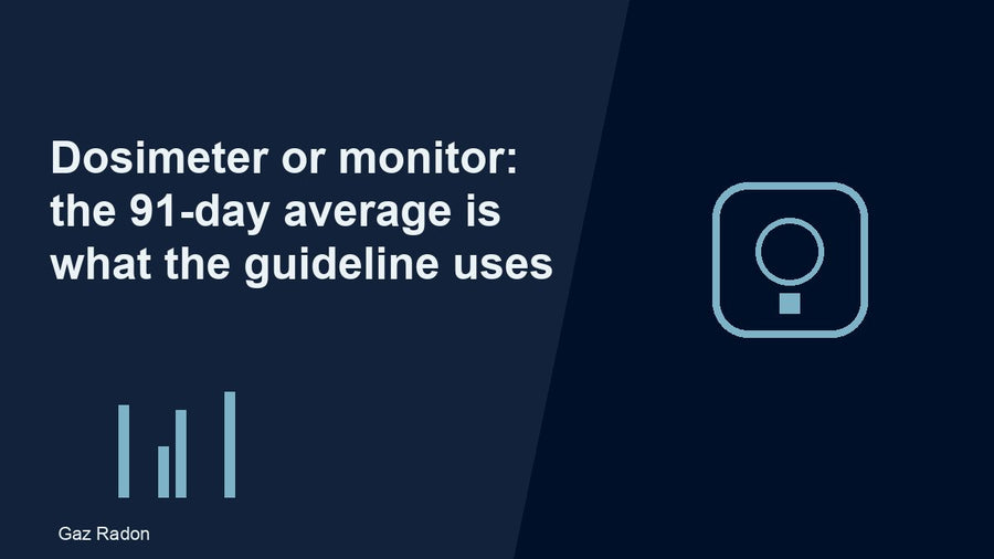 Dosimeter or monitor: the 91-day average is what the guideline uses