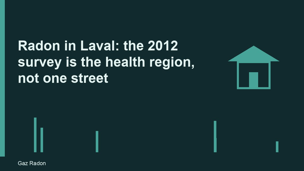 Radon in Laval: the 2012 survey is the health region, not one street