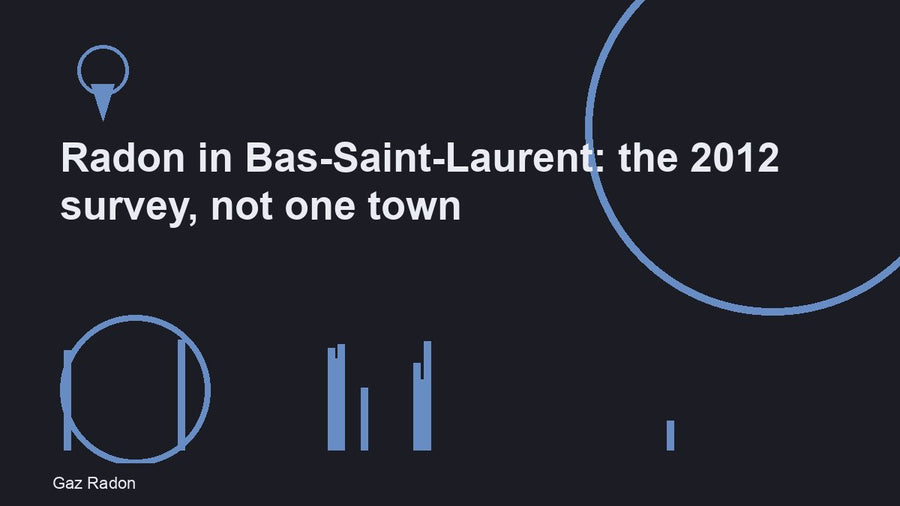 Radon in Bas-Saint-Laurent: the 2012 survey, not one town