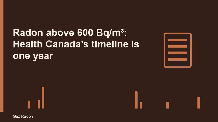 Radon above 600 Bq/m³: Health Canada’s timeline is one year