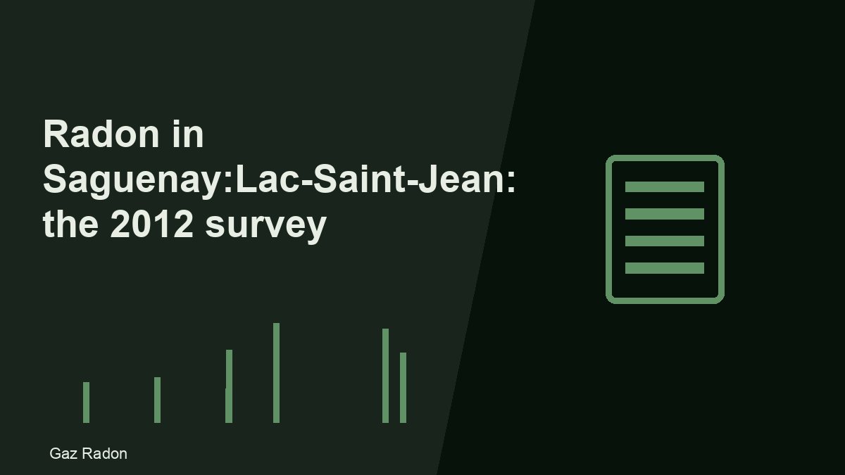 Radon in Saguenay–Lac-Saint-Jean: the 2012 survey