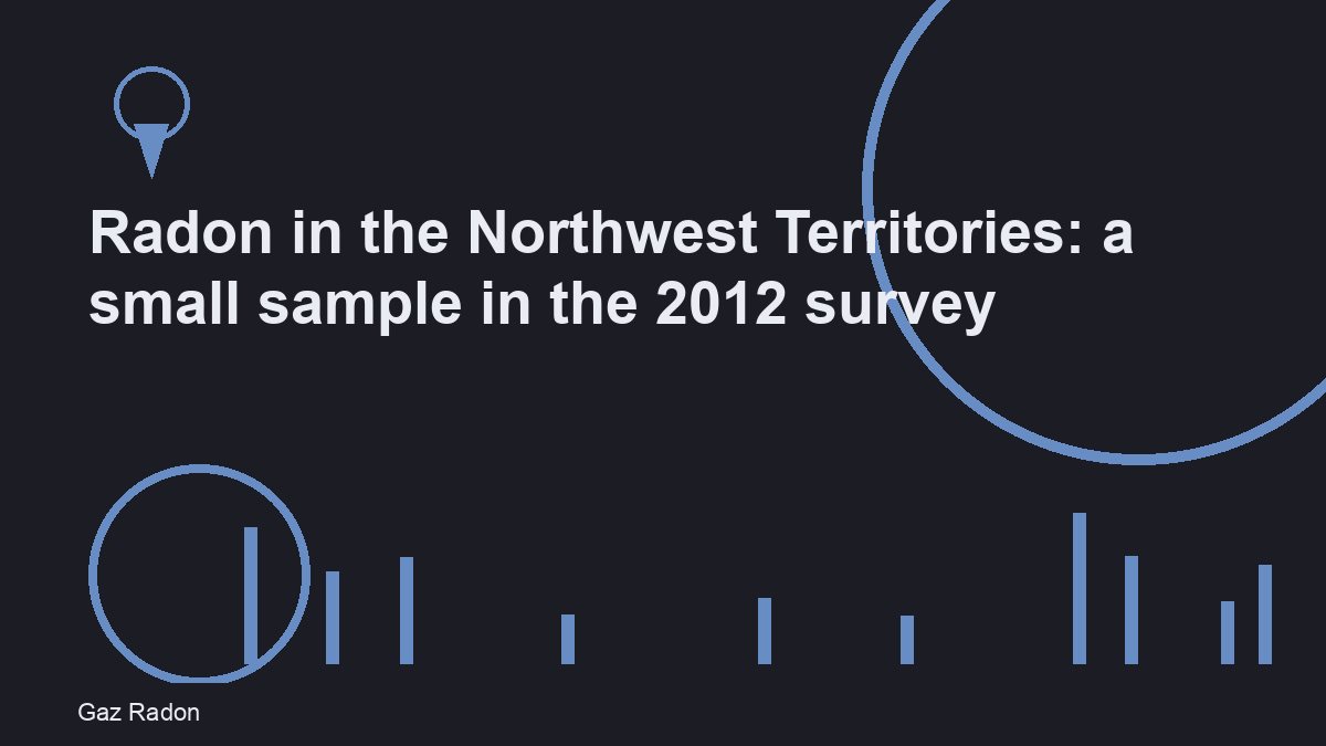 Radon in the Northwest Territories: a small sample in the 2012 survey