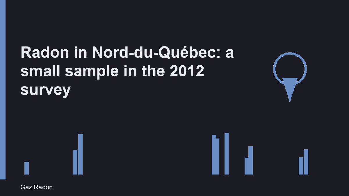 Radon in Nord-du-Québec: a small sample in the 2012 survey