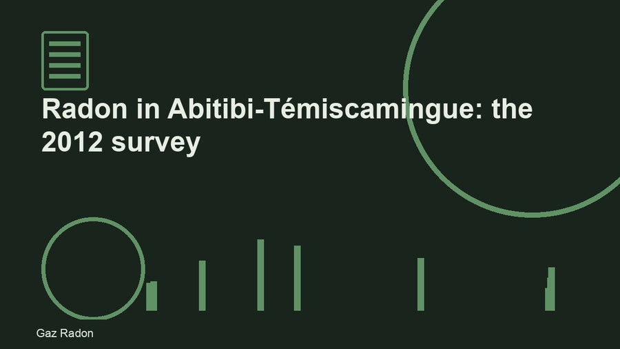 Radon in Abitibi-Témiscamingue: the 2012 survey