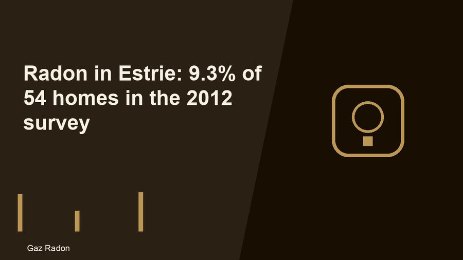 Radon in Estrie: 9.3% of 54 homes in the 2012 survey