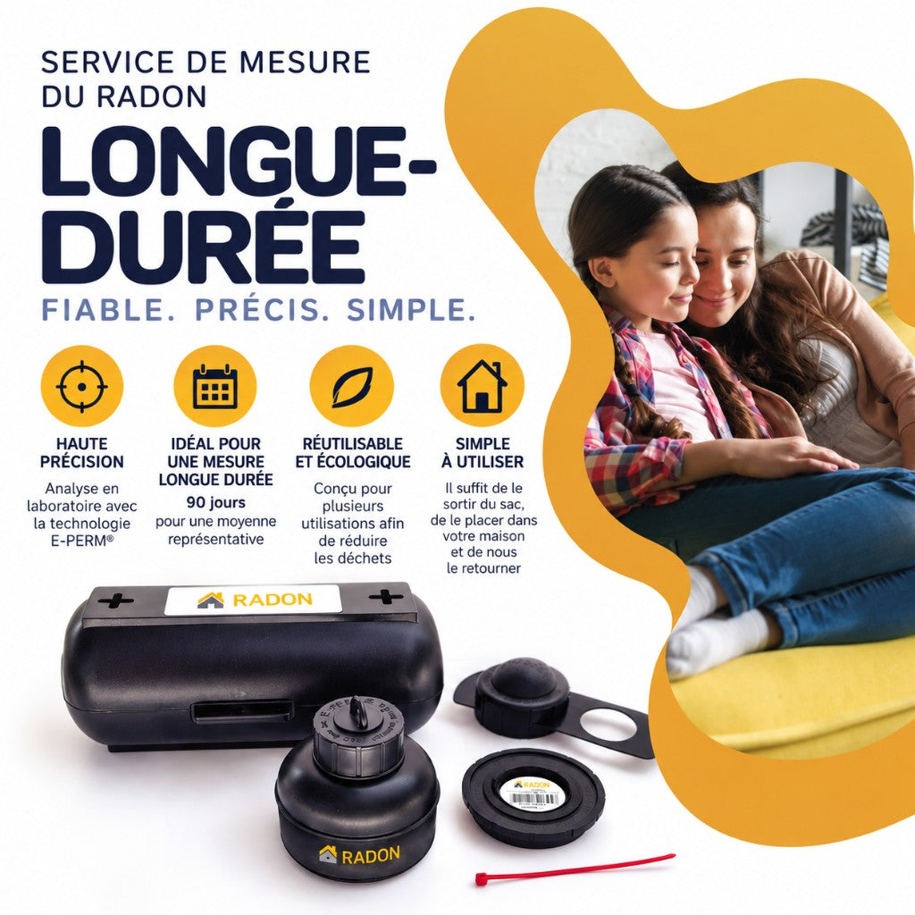 Service de mesure du radon, longue durée
