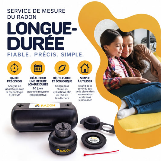 Service de mesure du radon, longue durée