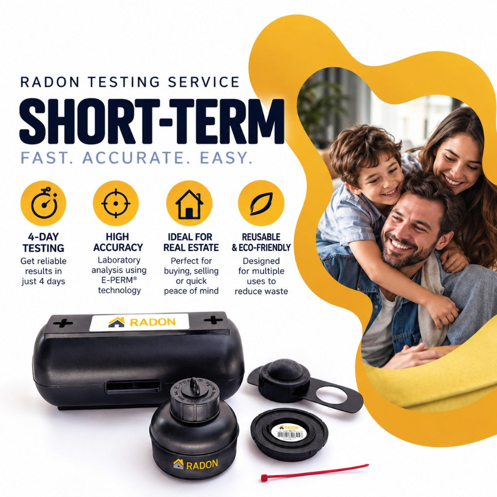 Short-term radon testing service, 4 days