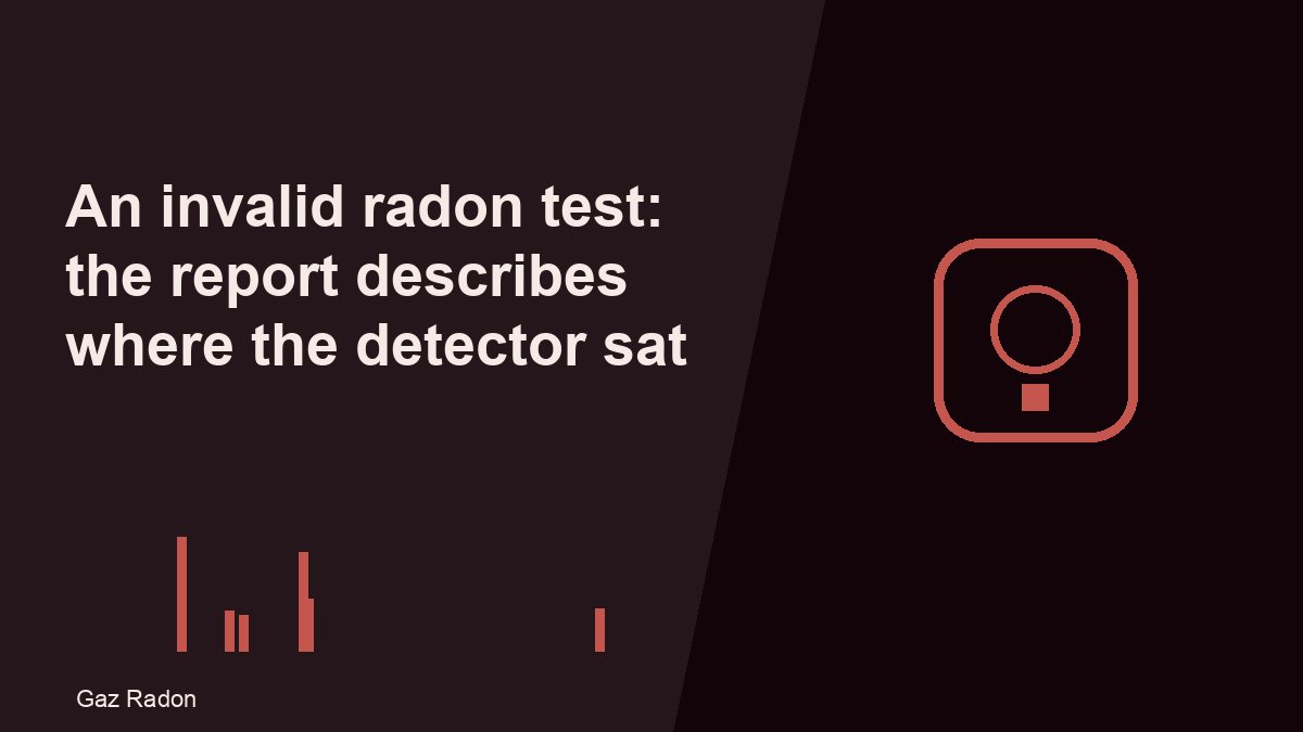 An invalid radon test: the report describes where the detector sat