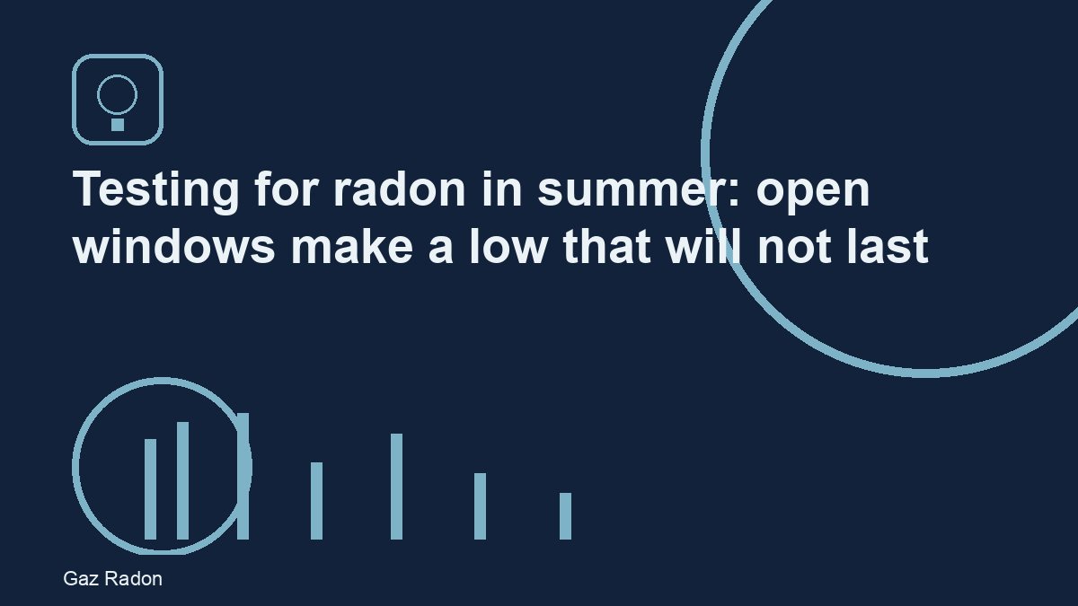 Testing for radon in summer: open windows make a low that will not last